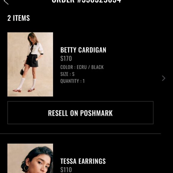 Sezane Betty Cardigan - Black / Ecru - 100% Merino Wool - NWT - Picture 4 of 4